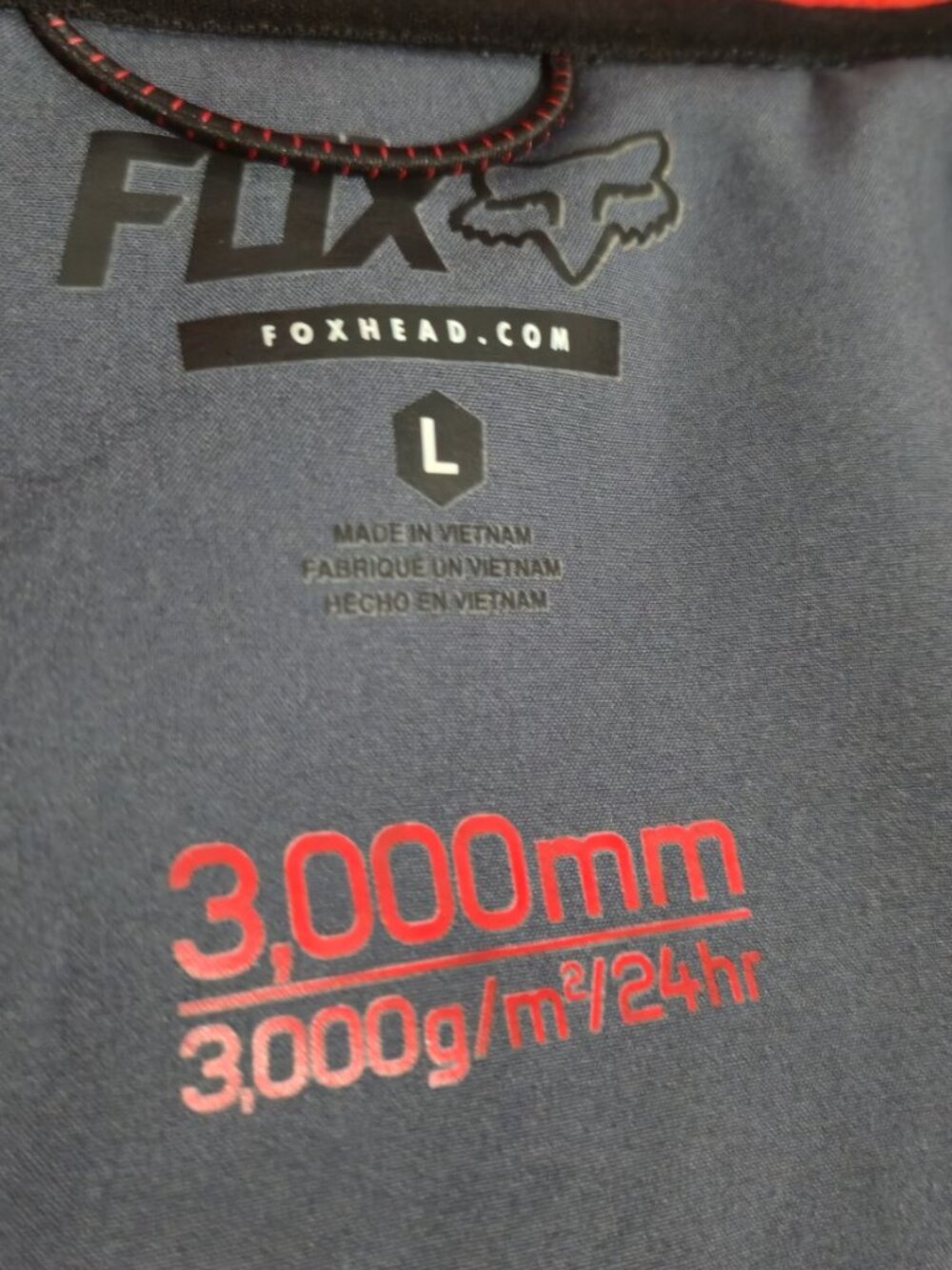 New Fox Racing Bionic Brawled Jacket Charcoal Grey Red Mens Size L Softshell DWR - Picture 2 of 5